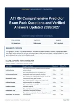 ATI RN Comprehensive Predictor Exam Pack Questions and Verified Answers Updated 2026&sol;2027