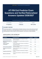 ATI RN Exit Predictor Exam Questions and Verified Rationalized Answers Updated 2026&sol;2027