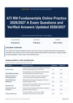 ATI RN Fundamentals Online Practice 2026&sol;2027 A Exam Questions and Verified Answers Updated 2026&sol;2027