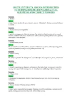 South University Nsg 3036 Introduction&NewLine;To Nursing Research Updated Actual&NewLine;Questions And Correct Answers