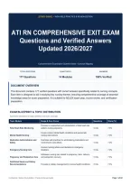 ATI RN COMPREHENSIVE EXIT EXAM Questions and Verified Answers Updated 2026&sol;2027