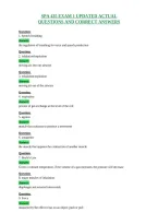 Spa 435 Exam 1 Updated Actual&NewLine;Questions And Correct Answers