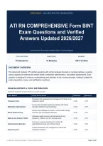 ATI RN COMPREHENSIVE Form B INT Exam Questions and Verified Answers Updated 2026&sol;2027