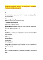 Ironworker NCCER Exam Questions and Answers 2026 &ndash; Complete &NewLine;Practice Set with Correct Solutions 