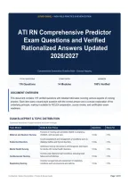 ATI RN Comprehensive Predictor Exam Questions and Verified Rationalized Answers Updated 2026&sol;2027 &lpar;1&rpar;