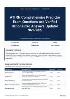 ATI RN Comprehensive Predictor Exam Questions and Verified Rationalized Answers Updated 2026&sol;2027