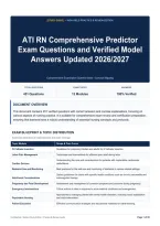 ATI RN Comprehensive Predictor Exam Questions and Verified Model Answers Updated 2026&sol;2027