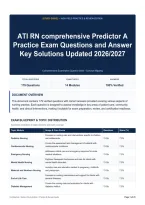 ATI RN comprehensive Predictor A Practice Exam Questions and Answer Key Solutions Updated 2026&sol;2027