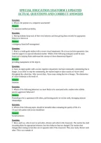 Special Education 5354 Form 1 Updated&NewLine;Actual Questions And Correct Answers