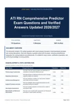 ATI RN Comprehensive Predictor Exam Questions and Verified Answers Updated 2026&sol;2027 &lpar;2&rpar;
