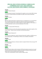 Special Education General Curriculum&NewLine;Combined Test Gace &lpar;581&rpar; Updated&NewLine;Actual Questions And Correct Answers