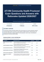 ATI RN Community Health Proctored Exam Questions and Answers with Rationales Updated 2026&sol;2027