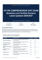 ATI RN COMPREHENSIVE EXIT EXAM Questions and Verified Answers Latest Updated 2026&sol;2027