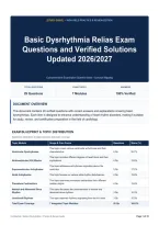 Basic Dysrhythmia Relias Exam Questions and Verified Solutions Updated 2026&sol;2027