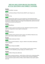 Special Education Praxis 5354 Updated&NewLine;Actual Questions And Correct Answers