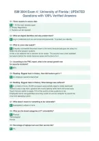 ISM 3004 Exam 4 &vert; University of Florida &vert; UPDATED&NewLine;Questions with 100&percnt; Verified Answers