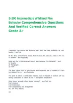 S-290 Intermediate Wildland Fire Behavior Comprehensive Questions And Verified Correct Answers Grade A&plus;