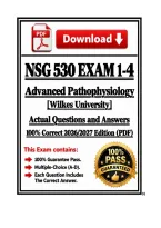 NSG 530 Exam 1&comma;2&comma;3&comma;4 &vert; Advanced Pathophysiology &ndash; Wilkes &vert; 2026&sol;2027 Verified Questions & Answers &vert; PDF