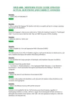 Sped 4000 - Midterm Study Guide Updated&NewLine;Actual Questions And Correct Answers