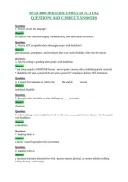 Sped 4000 Midterm Updated Actual&NewLine;Questions And Correct Answers