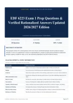 EDF 6223 Exam 1 Prep Questions & Verified Rationalized Answers Updated 2026&sol;2027 Edition