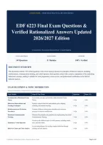 EDF 6223 Final Exam Questions & Verified Rationalized Answers Updated 2026&sol;2027 Edition &lpar;1&rpar;