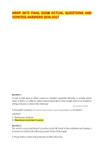 Nrnp 6675 Final Exam Actual Questions And Verified Answers 2026-2027 