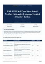 EDF 6223 Final Exam Questions & Verified Rationalized Answers Updated 2026&sol;2027 Edition