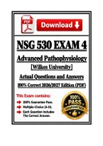 NSG 530 Exam 4 &vert; Advanced Pathophysiology &ndash; Wilkes &vert; 2026&sol;2027 Verified Questions & Answers &vert; PDF
