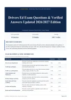 Drivers Ed Exam Questions & Verified Answers Updated 2026&sol;2027 Edition