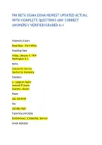 Phi Beta Sigma Exam Newest Updated Actual With Complete Questions And Correct Answers&sol;&sol; Verified&sol;Graded A&plus;&sol;
