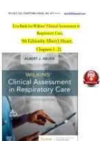 Wilkins' Clinical Assessment in Respiratory Care 7th Edition Al Heuer Test Bank Complete All Chapters Comprehensive Respiratory Care Assessment Resource Clinical Case Studies Practice Questions Answers Rationales NBRC Exam Review Latest Update 2026