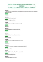 Spinal Anatomy-Irene Gold Boards 1 >&percnt;&NewLine;Updated&NewLine;Actual Questions And Correct Answers