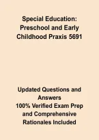 Praxis 5691 Special Education&colon; Preschool & Early Childhood Exam &ndash; Questions&comma; Answers & Rationales Study Guide 2026&ndash;2027