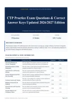 CTP Practice Exam Questions & Correct Answer Keys Updated 2026&sol;2027 Edition