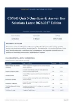 CS7643 Quiz 5 Questions & Answer Key Solutions Latest 2026&sol;2027 Edition