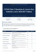 CS7643 Quiz 2 Questions & Answer Key Solutions Latest 2026&sol;2027 Edition