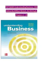 TEST BANK for Understanding Business&comma; 13th Edition by William Nickels and McHugh&comma; All Chapters 1-20 &vert;&vert;Complete A&plus; Guide&NewLine;