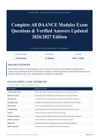 Complete All DAANCE Modules Exam Questions & Verified Answers Updated 2026&sol;2027 Edition
