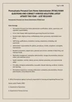 Pennsylvania Personal Care Home Administrator &lpar;Pcha&rpar; Exam Questions And Correct Verified Solutions Latest Update This Year &ndash; Just Released&period;pdf&NewLine;&NewLine;