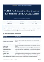 CLEET Final Exam Questions & Answer Key Solutions Latest 2026&sol;2027 Edition