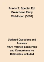 Praxis 5691 Special Education Preschool & Early Childhood Exam &ndash; Study Guide&comma; Practice Questions&comma; Answers & Rationales 2026&ndash;2027&NewLine;&NewLine;