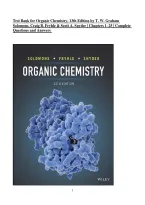Test Bank For Organic Chemistry 13th Edition By T&period; W&period; Graham Solomons&comma; Craig B&period; Fryhle & Scott A&period; Snyder &vert; 2026&sol;2027 Review