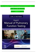 Test Bank For Ruppel's Manual of Pulmonary Function Testing&comma; 12th - 2023 All Chapters - 9780323762618&NewLine;
