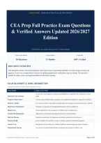 CEA Prep Full Practice Exam Questions & Verified Answers Updated 2026&sol;2027 Edition