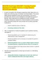 HESI RN Exit Exam 2026&sol;2027 &vert; Nursing Practice Questions & Verified Answers &vert; Comprehensive NCLEX-Style Review
