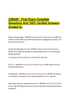 CS6400 - Final Exam Complete  &NewLine;Questions And 100&percnt; Verified Answers &NewLine;Graded A&plus; 