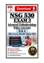 NSG 530 Exam 1-4 &vert; Advanced Pathophysiology &ndash; Wilkes &vert; 2026&sol;2027 Verified Questions & Answers &vert; PDF