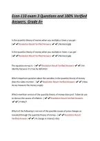 Econ-110 exam 3 Questions and 100&percnt; Verified &NewLine;Answers&period; Grade A&plus; 