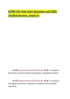 EDPM CXC Final Exam Questions and 100&percnt; &NewLine;Verified Answers&period; Grade A&plus; 